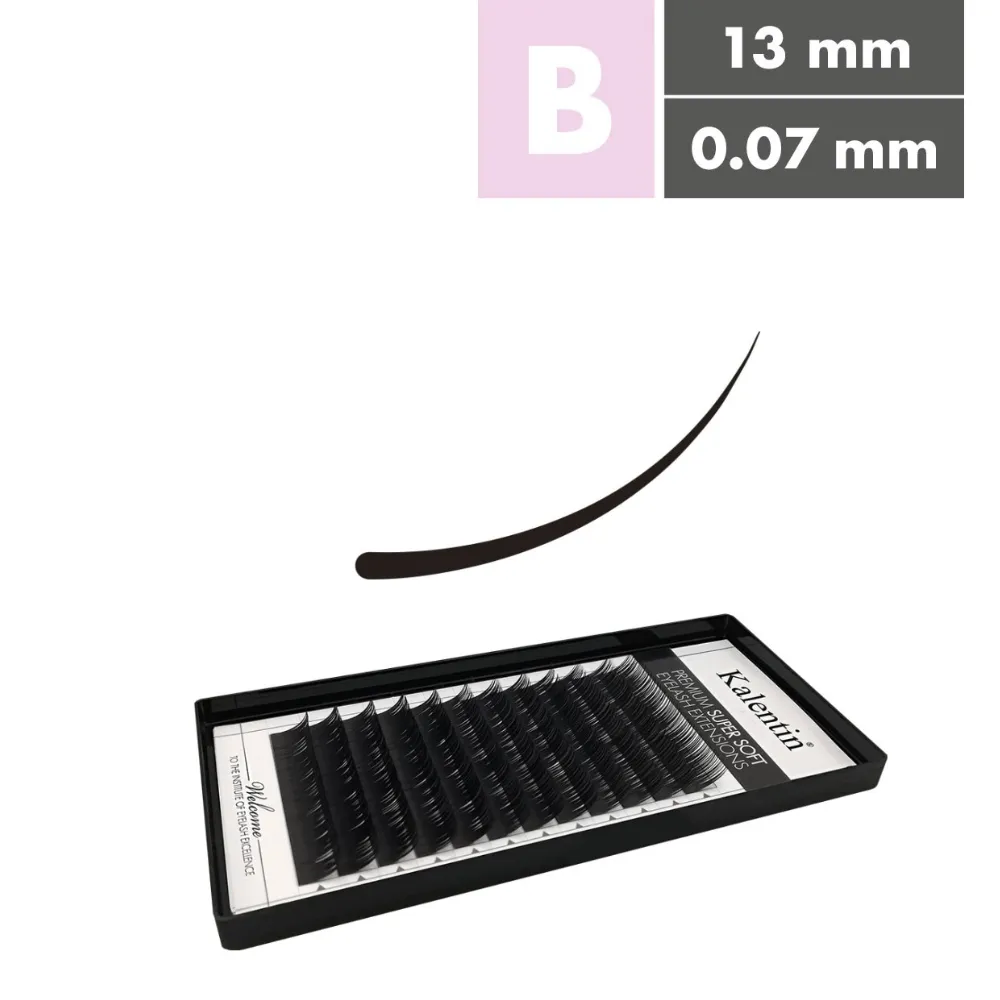 Kalentin Extensiones De Pestañas Clásicas Curva B 0,07 13mm